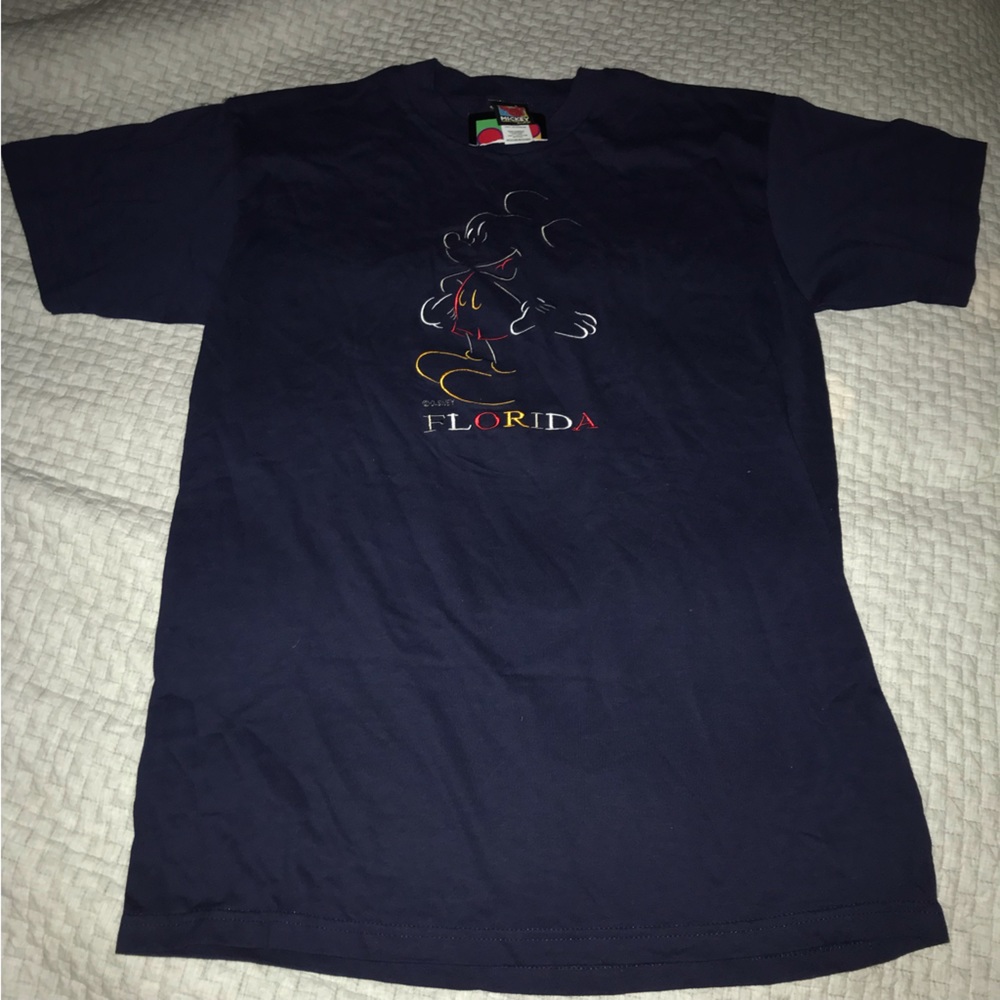 NWT Vintage Mickey Mouse Embroidered “Florida” Tee by Mickey Unlimited Size Med